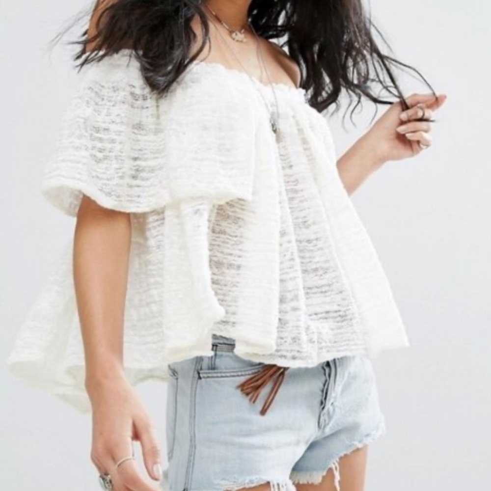 Free People Strapless Blouse